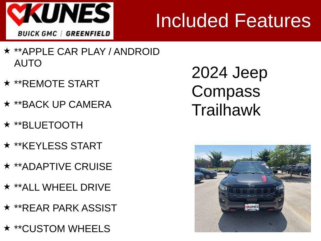 used 2024 Jeep Compass car, priced at $23,399