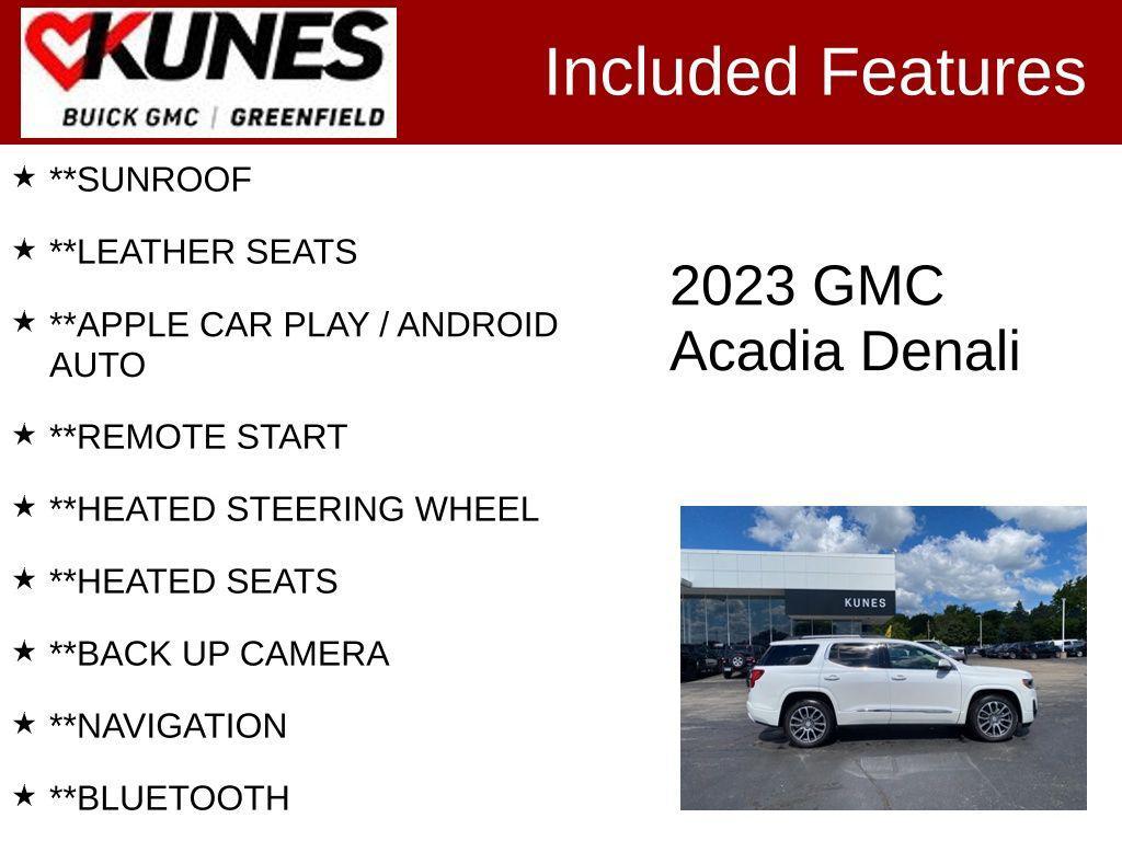 used 2023 GMC Acadia car, priced at $39,995