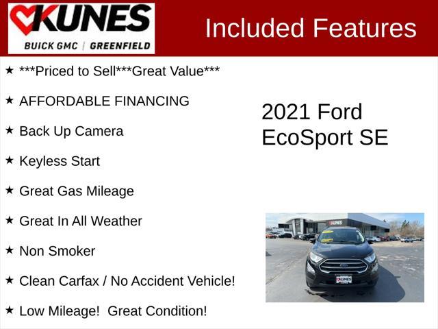 used 2021 Ford EcoSport car, priced at $17,677