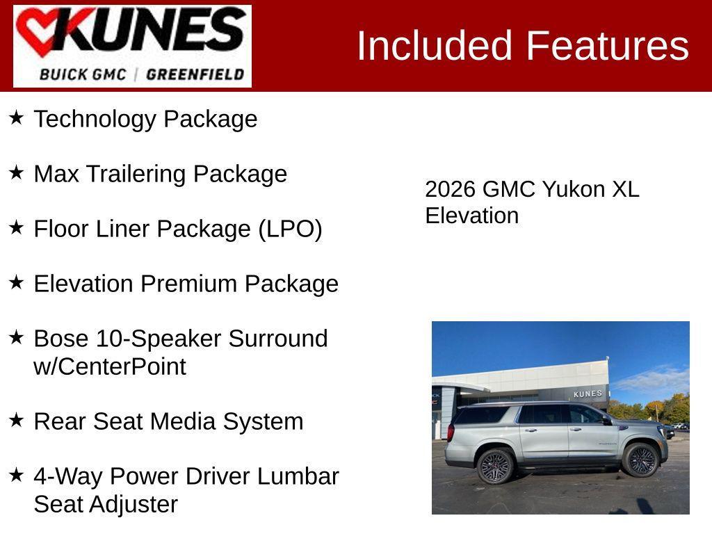 new 2026 GMC Yukon XL car, priced at $88,364
