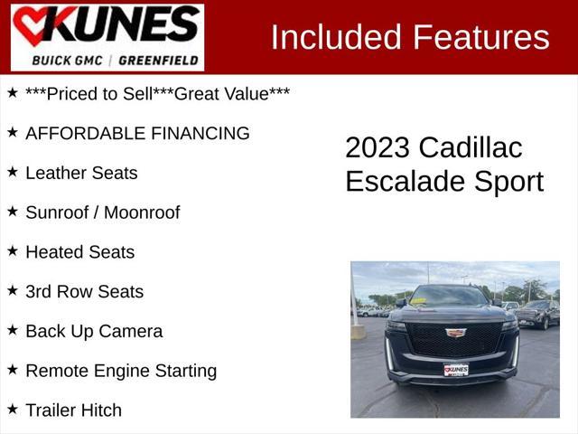 used 2023 Cadillac Escalade car, priced at $73,777