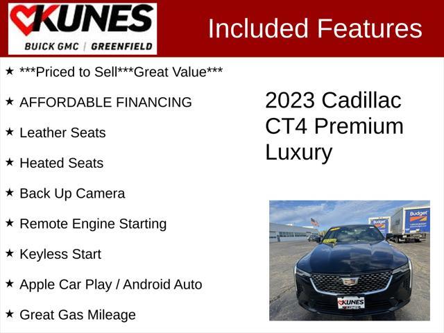 used 2023 Cadillac CT4 car, priced at $33,899