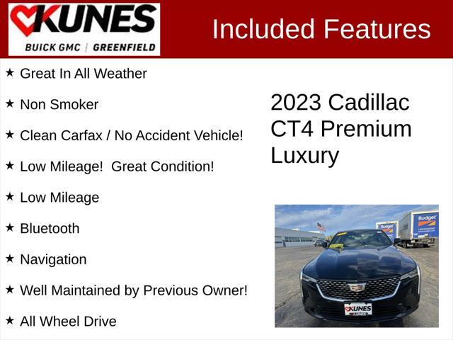 used 2023 Cadillac CT4 car, priced at $33,899