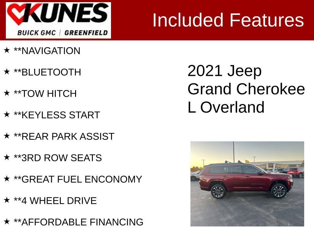 used 2021 Jeep Grand Cherokee L car, priced at $28,920