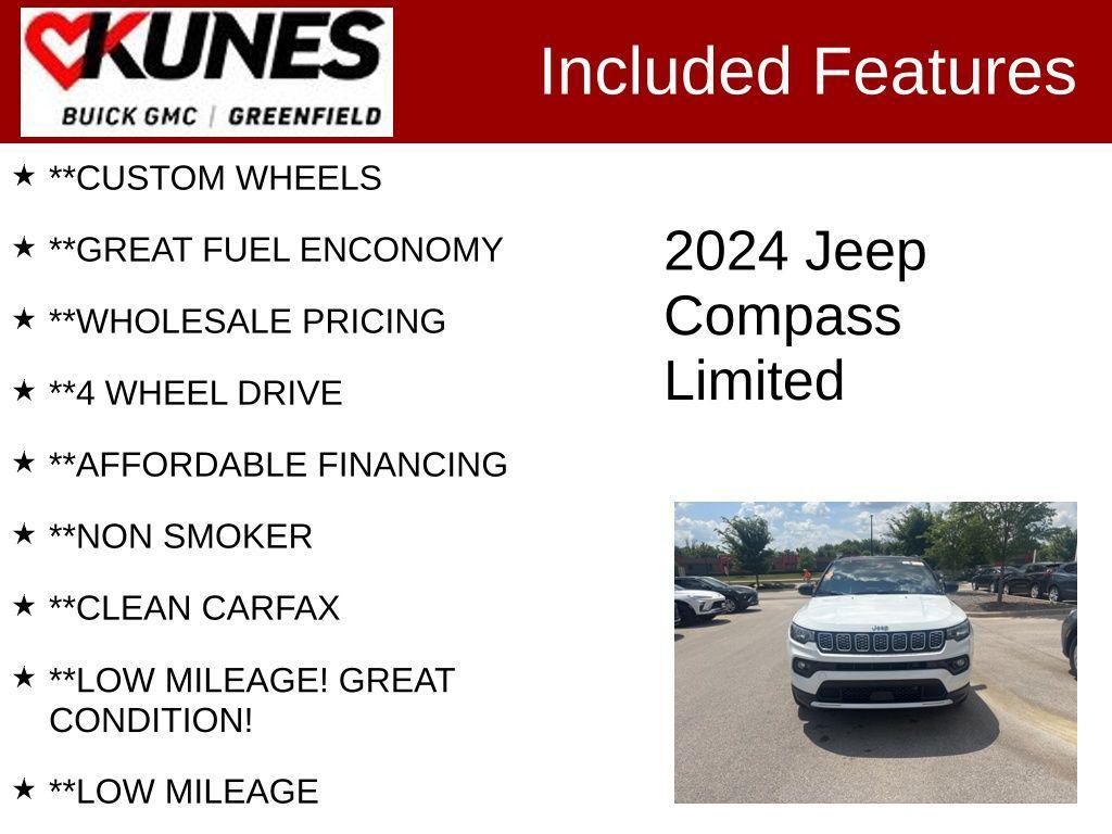 used 2024 Jeep Compass car, priced at $25,399