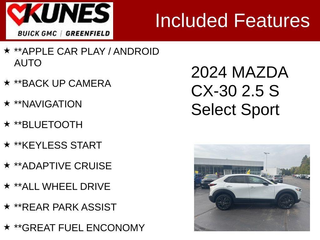 used 2024 Mazda CX-30 car, priced at $21,399
