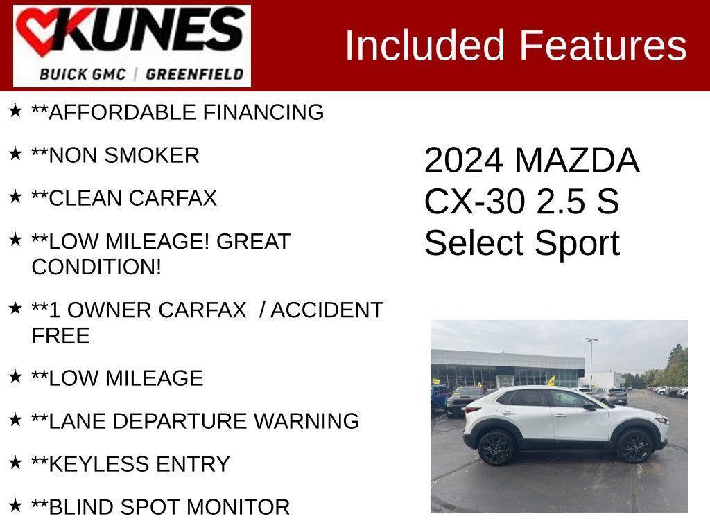 used 2024 Mazda CX-30 car, priced at $21,399