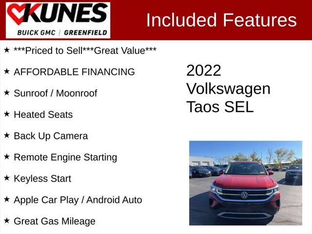 used 2022 Volkswagen Taos car, priced at $24,777