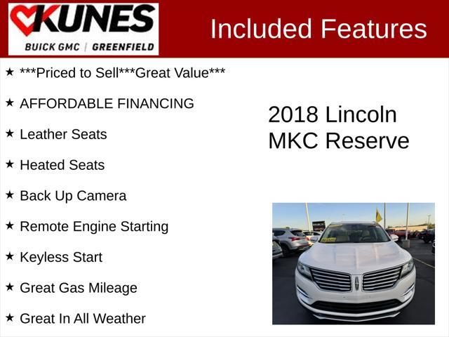 used 2018 Lincoln MKC car, priced at $21,598