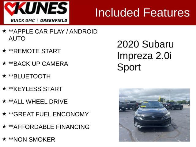 used 2020 Subaru Impreza car, priced at $20,202