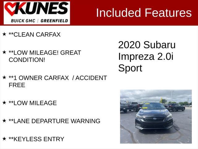 used 2020 Subaru Impreza car, priced at $20,202