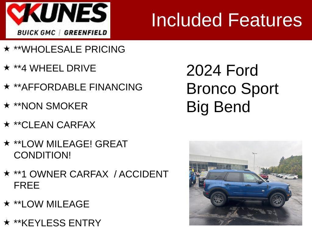used 2024 Ford Bronco Sport car, priced at $23,926