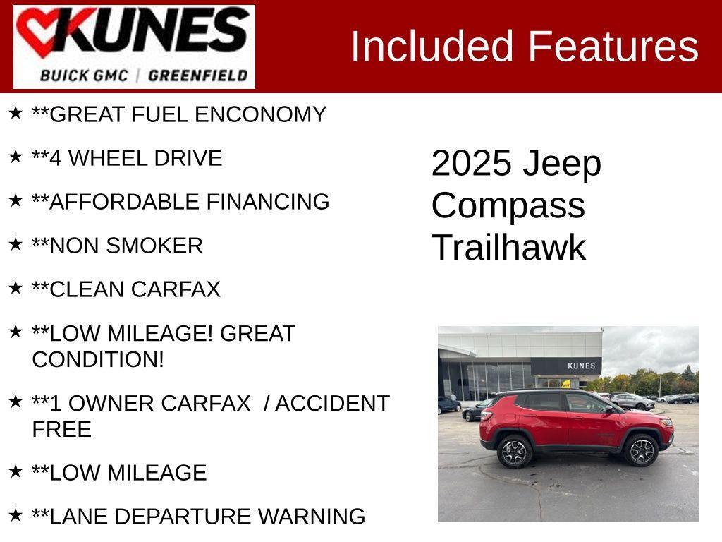 used 2025 Jeep Compass car, priced at $24,458