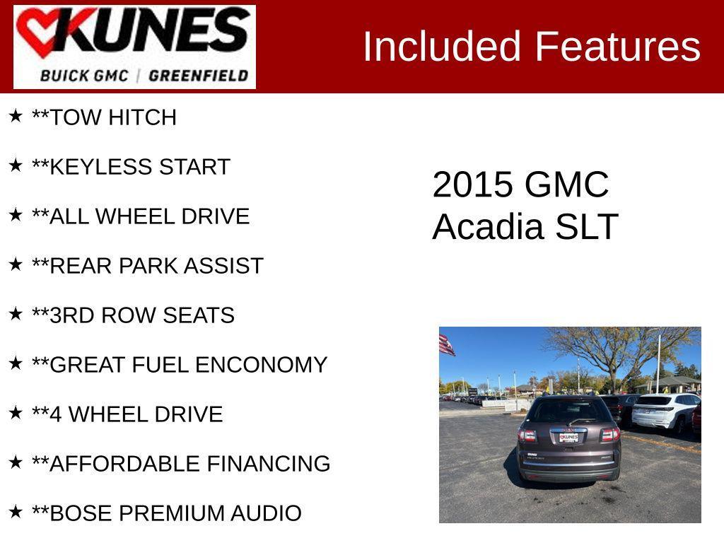 used 2015 GMC Acadia car, priced at $8,799