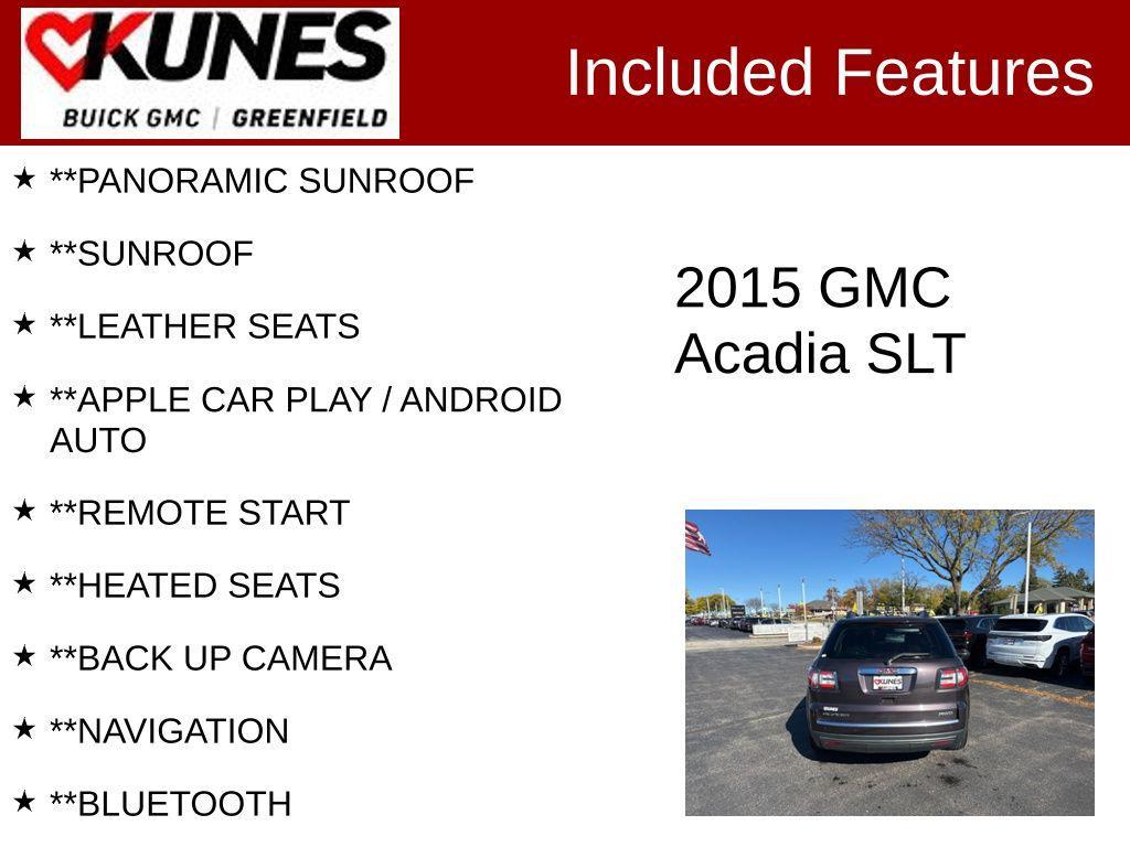 used 2015 GMC Acadia car, priced at $8,799