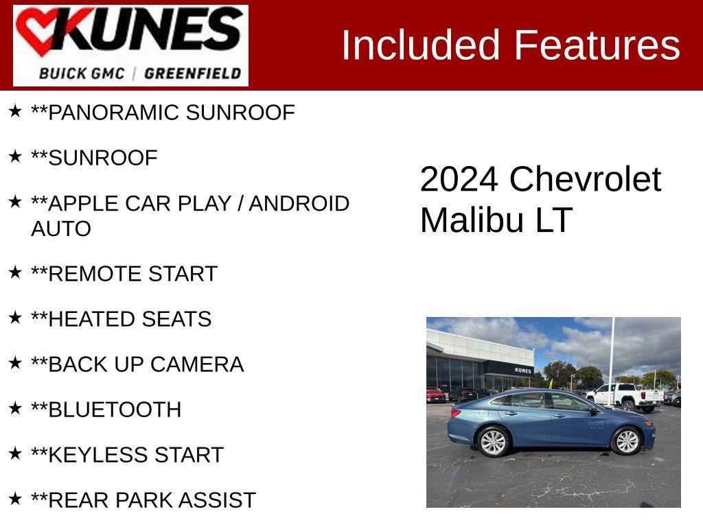 used 2024 Chevrolet Malibu car, priced at $20,212