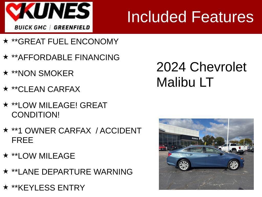 used 2024 Chevrolet Malibu car, priced at $20,212