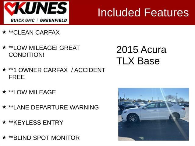 used 2015 Acura TLX car, priced at $10,995