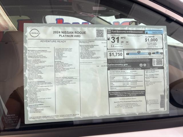 new 2024 Nissan Rogue car, priced at $42,181