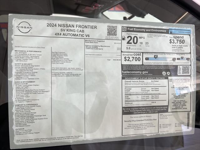 new 2024 Nissan Frontier car, priced at $37,612