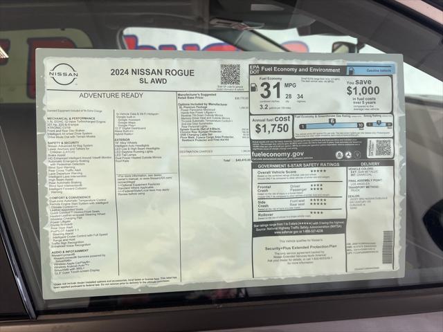 new 2024 Nissan Rogue car, priced at $38,511