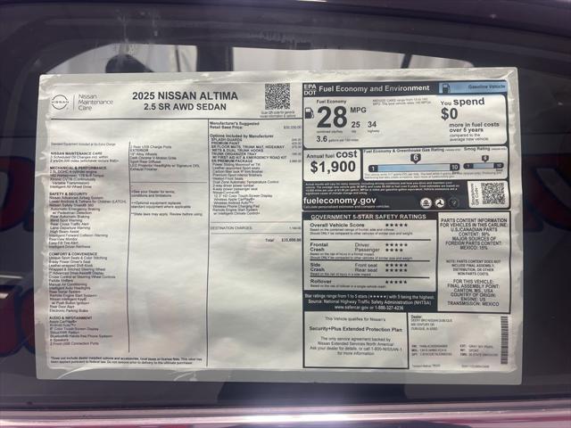 new 2025 Nissan Altima car, priced at $33,888