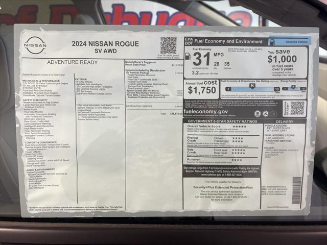 new 2024 Nissan Rogue car, priced at $34,234