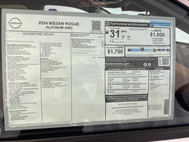 new 2024 Nissan Rogue car, priced at $40,984