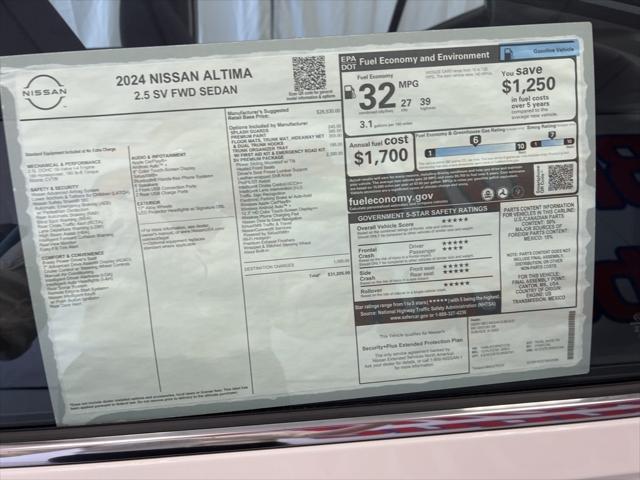 new 2024 Nissan Altima car, priced at $29,243
