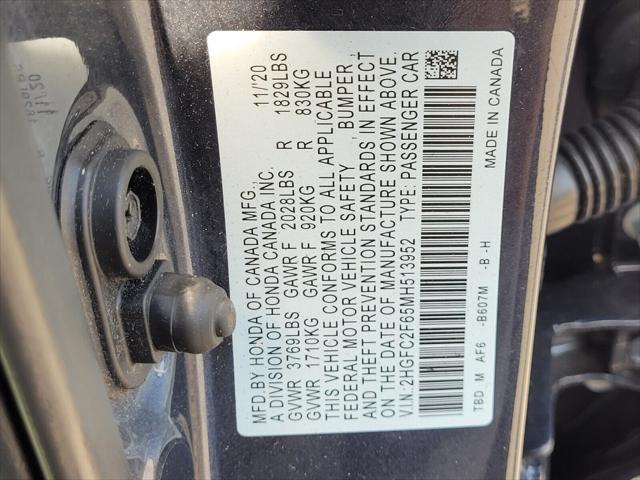 used 2021 Honda Civic car, priced at $15,989