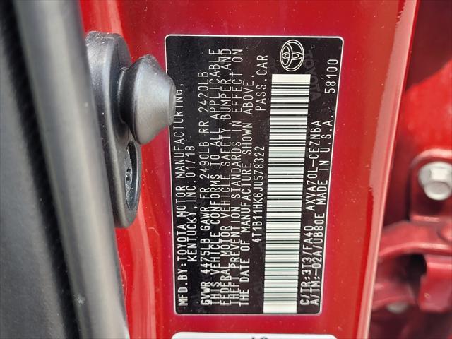 used 2018 Toyota Camry car, priced at $18,810