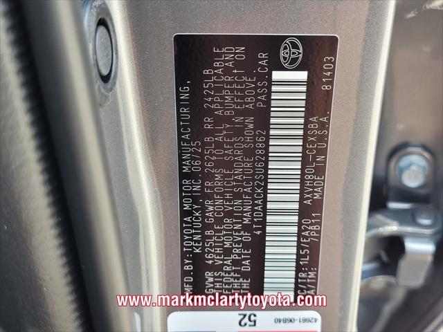 new 2025 Toyota Camry car, priced at $33,133