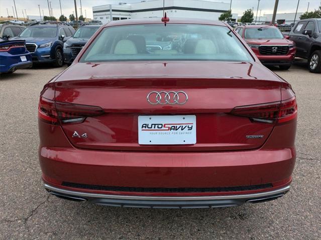 used 2019 Audi A4 car, priced at $22,500