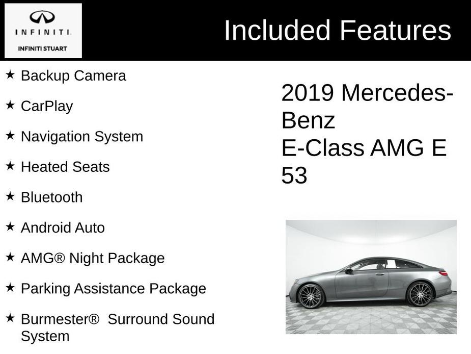 used 2019 Mercedes-Benz AMG E 53 car, priced at $40,200