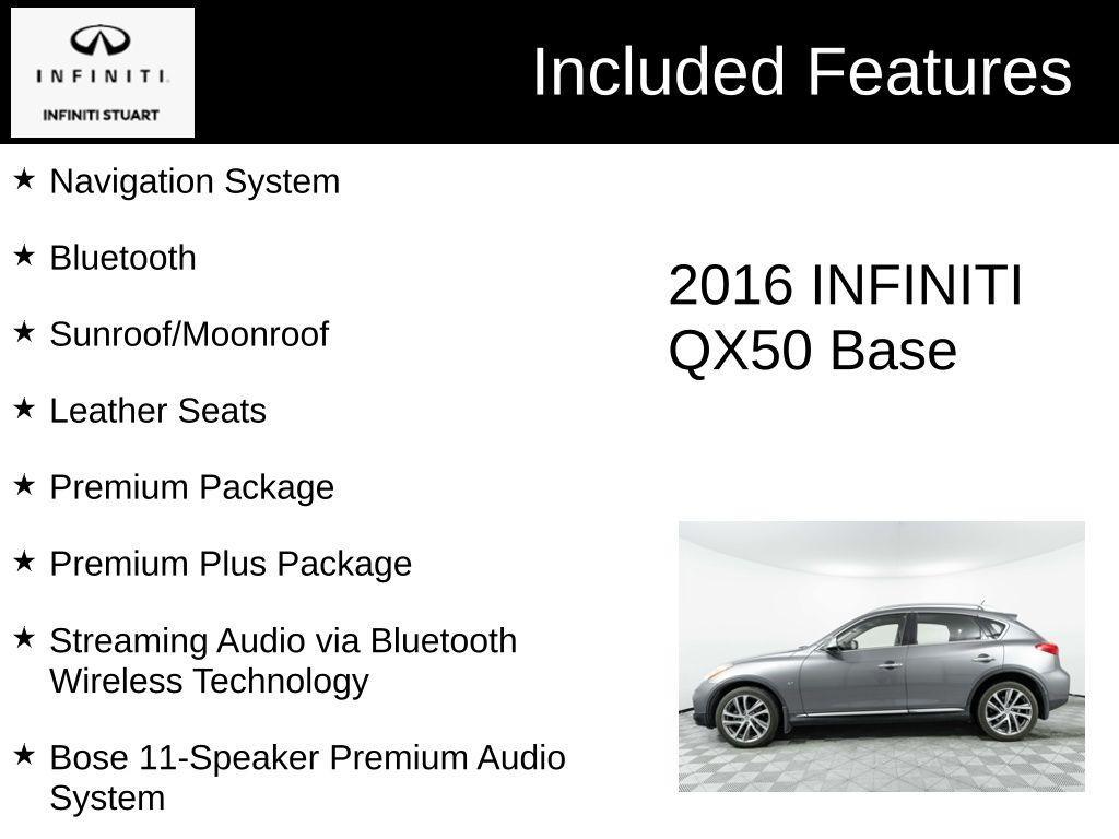 used 2016 INFINITI QX50 car, priced at $13,850