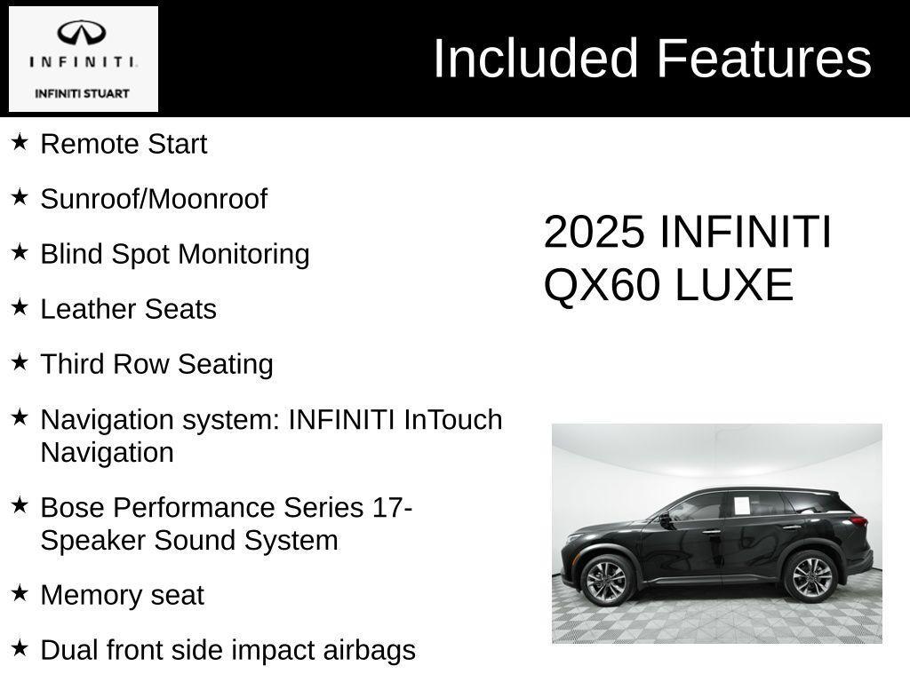 used 2025 INFINITI QX60 car, priced at $47,558