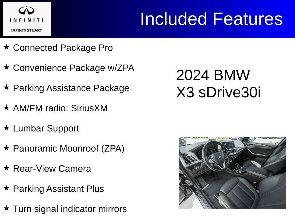 used 2024 BMW X3 car, priced at $37,906