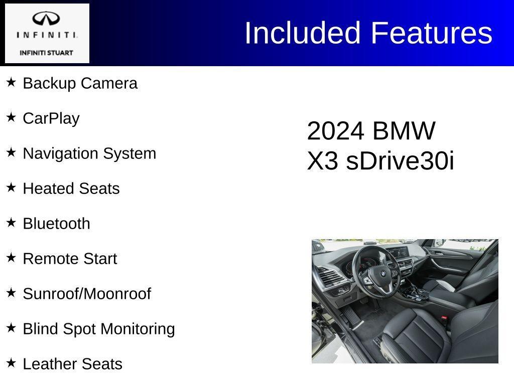 used 2024 BMW X3 car, priced at $37,906