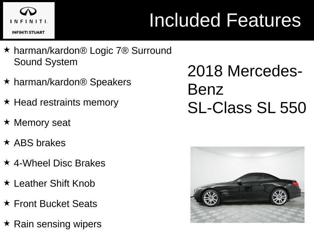 used 2018 Mercedes-Benz SL 550 car, priced at $47,784