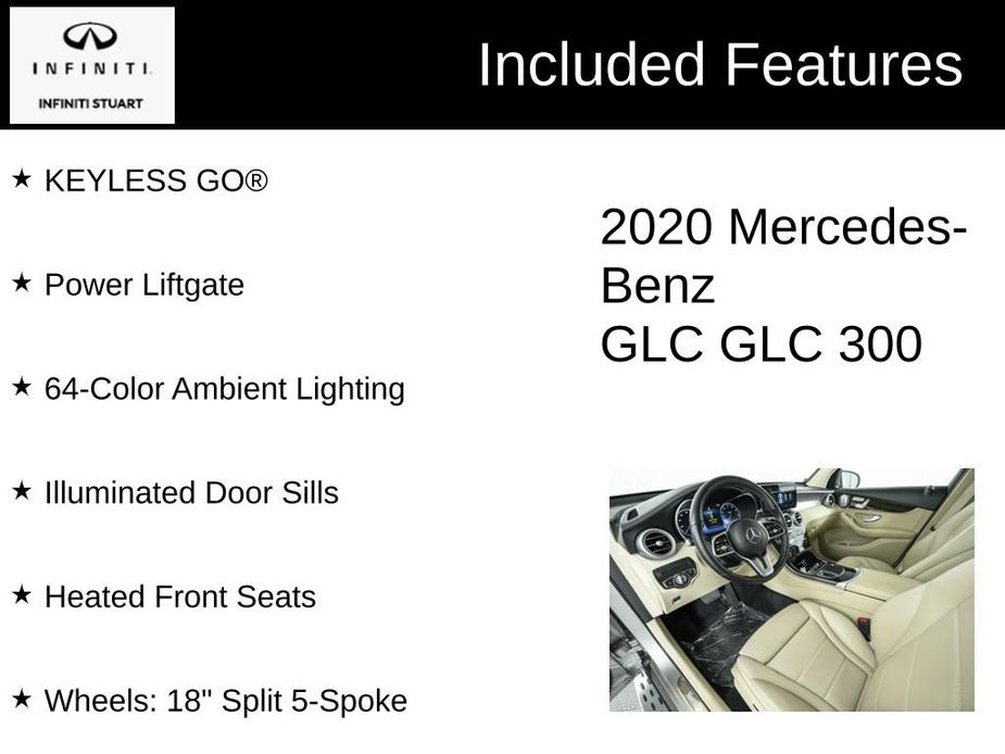 used 2020 Mercedes-Benz GLC 300 car, priced at $25,000