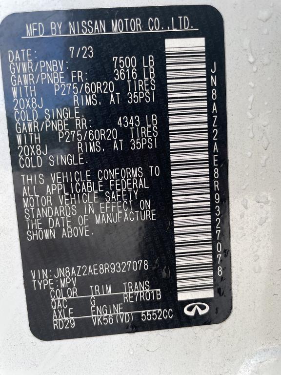 used 2024 INFINITI QX80 car, priced at $46,338