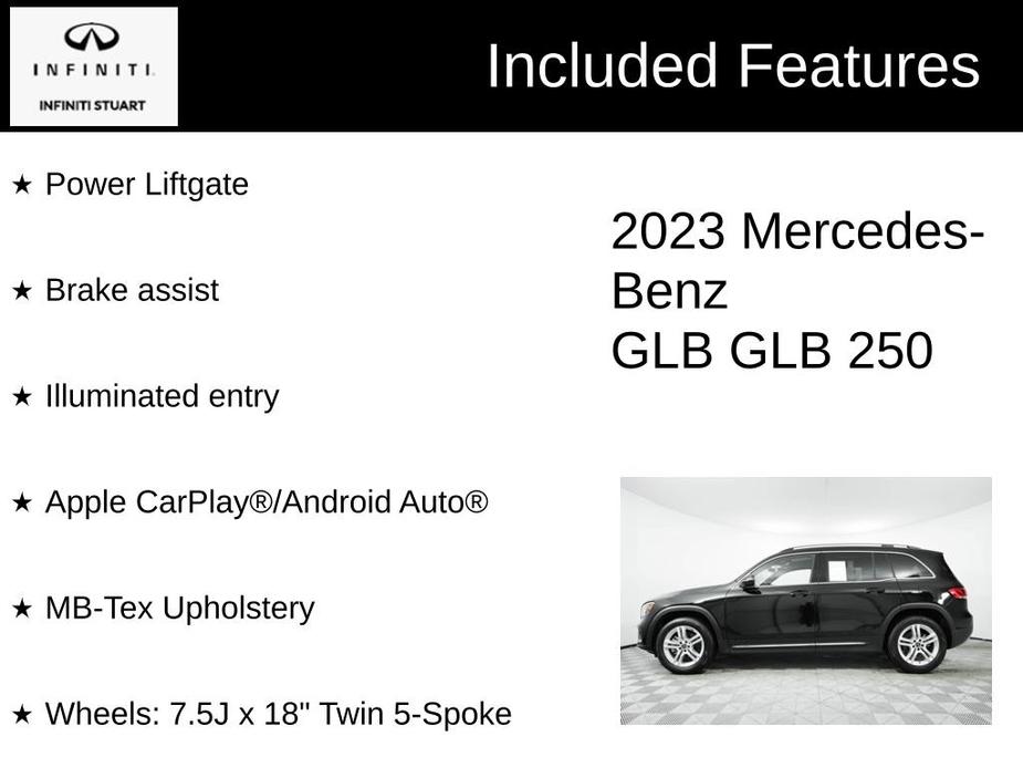 used 2023 Mercedes-Benz GLB 250 car, priced at $39,400