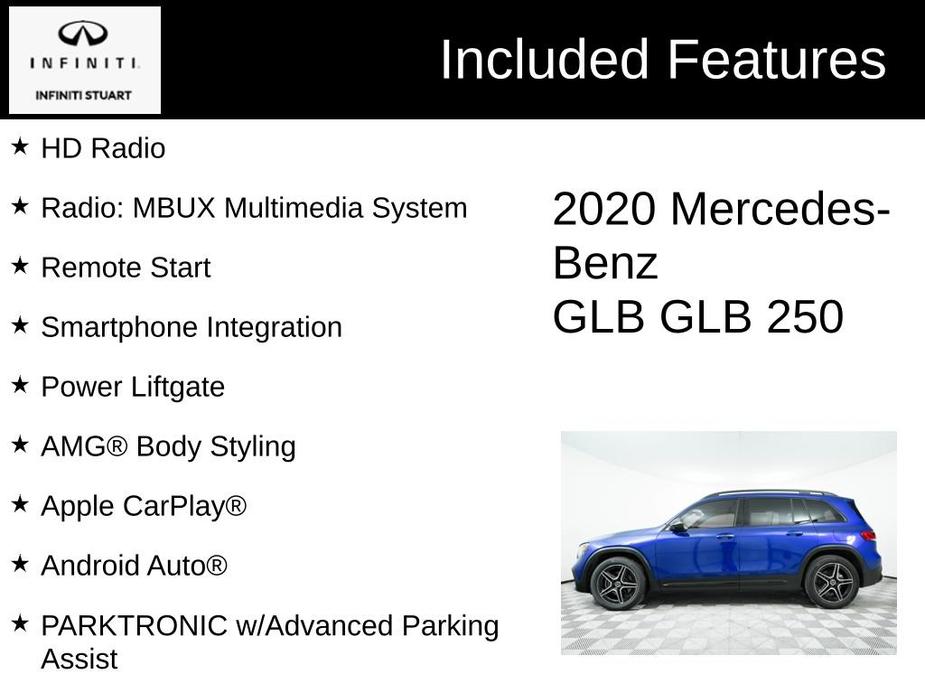 used 2020 Mercedes-Benz GLB 250 car, priced at $33,400