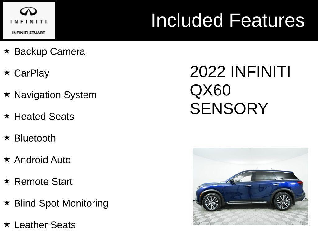 used 2022 INFINITI QX60 car, priced at $38,773