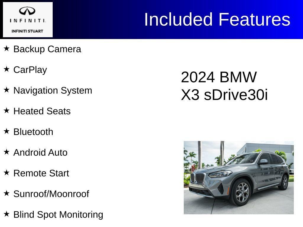 used 2024 BMW X3 car, priced at $41,961