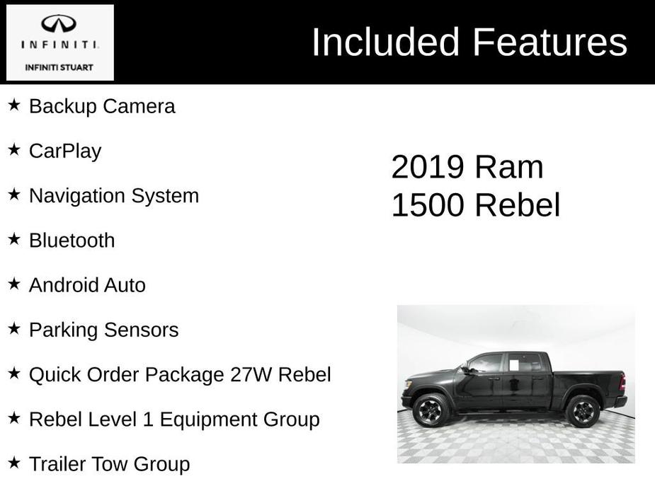 used 2019 Ram 1500 car, priced at $35,500