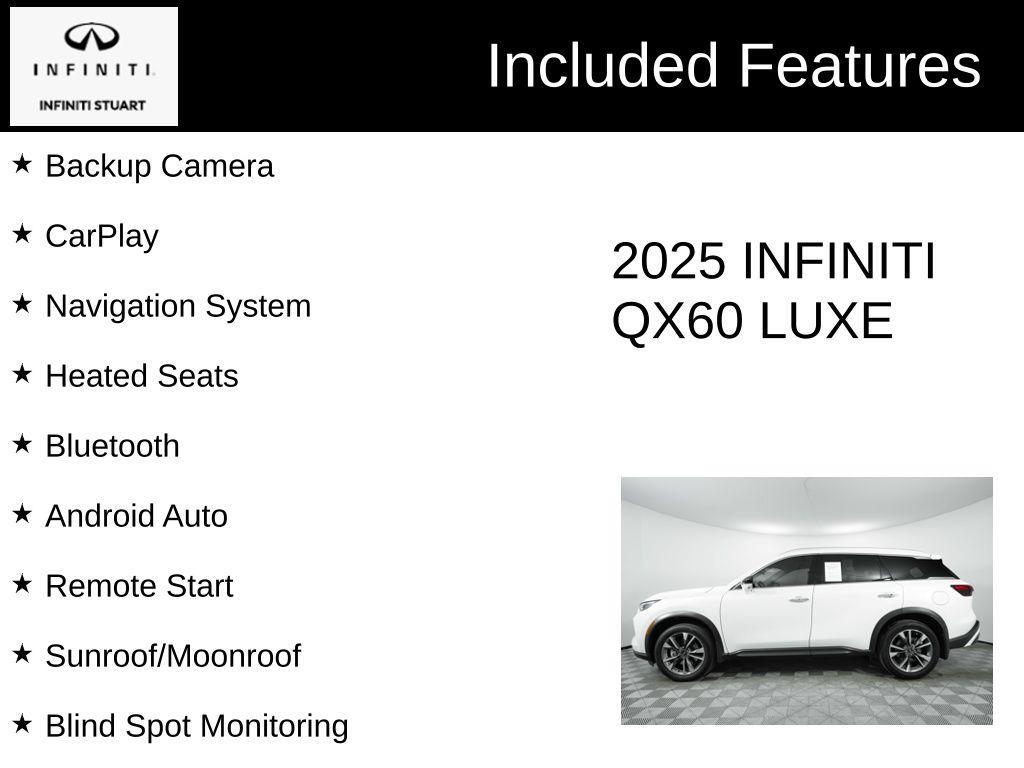 used 2025 INFINITI QX60 car, priced at $46,325