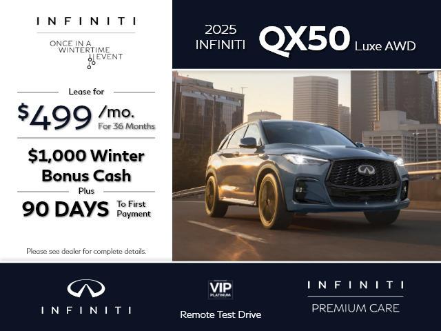 new 2025 INFINITI QX50 car, priced at $45,370