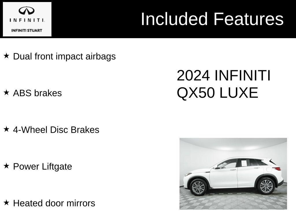 used 2024 INFINITI QX50 car, priced at $37,260