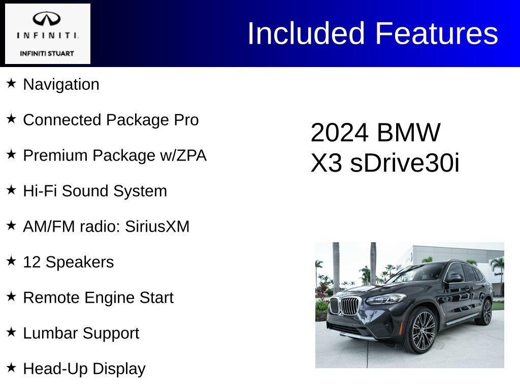 used 2024 BMW X3 car, priced at $36,230